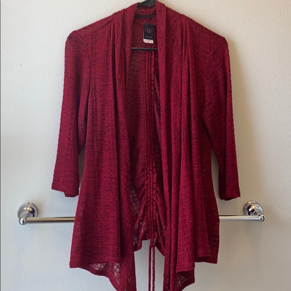 Wrapper Cranberry Cardigan